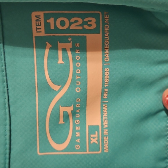 Gameguard Outdoors Mens Teal Button Down Shirt. In EUC - Picture 3 of 5